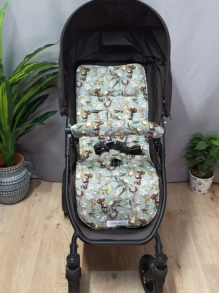 Pram/stroller seat liner-Australian gumnut babies,high in the trees