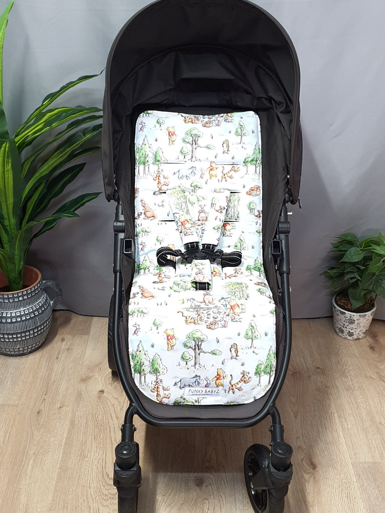 Pram liner set universal,100% cotton-Bear picnic day