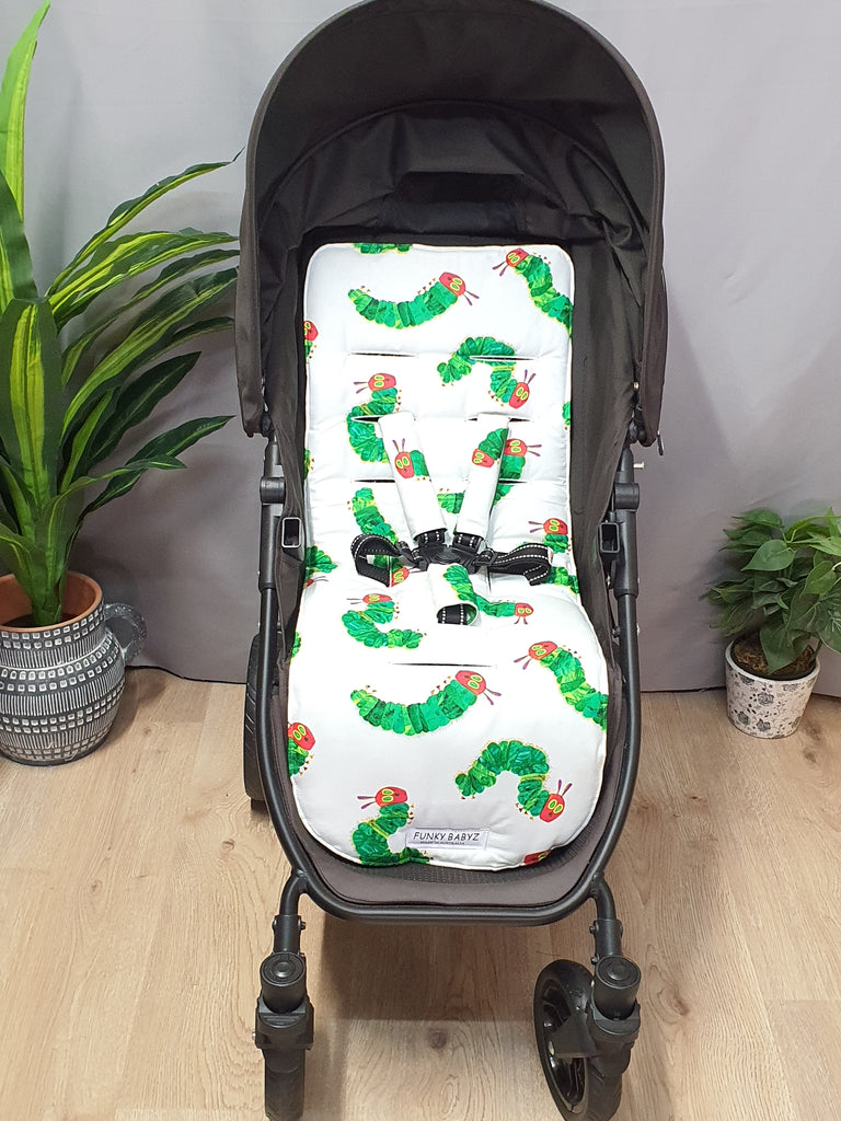 Pram liner set universal,100% cotton-Caterpillars