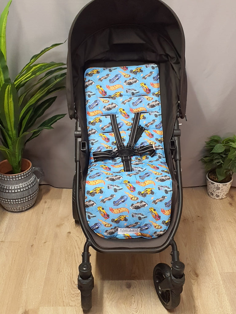 Pram liner set universal,100% cotton-Hot cars