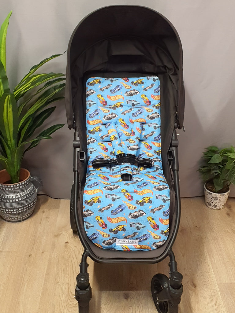 Pram liner set universal,100% cotton-Hot cars