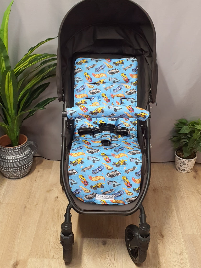 Pram liner set universal,100% cotton-Hot cars