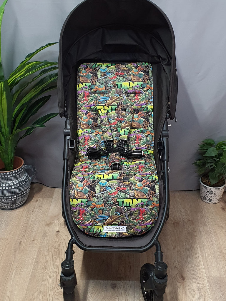 Pram/stroller seat liner-Ninja turtles TNT