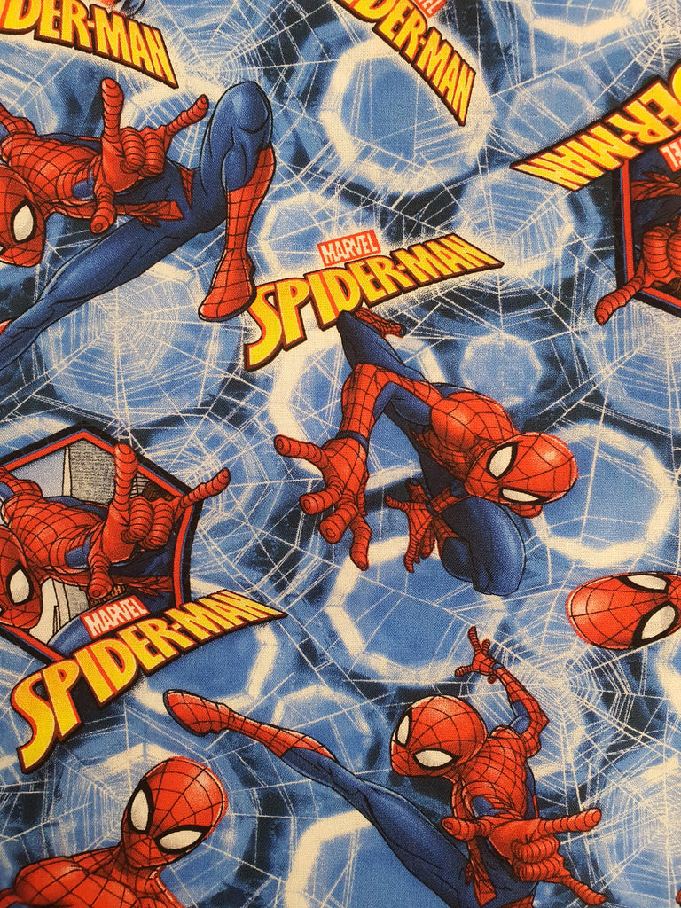 Pram liner set universal,100% cotton-Superhero webs