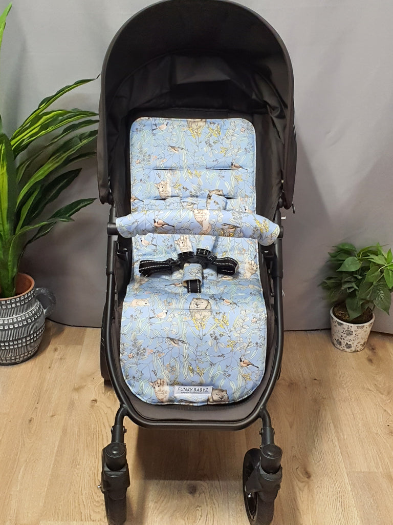 Pram liner set universal,100% cotton-Australian endangered species