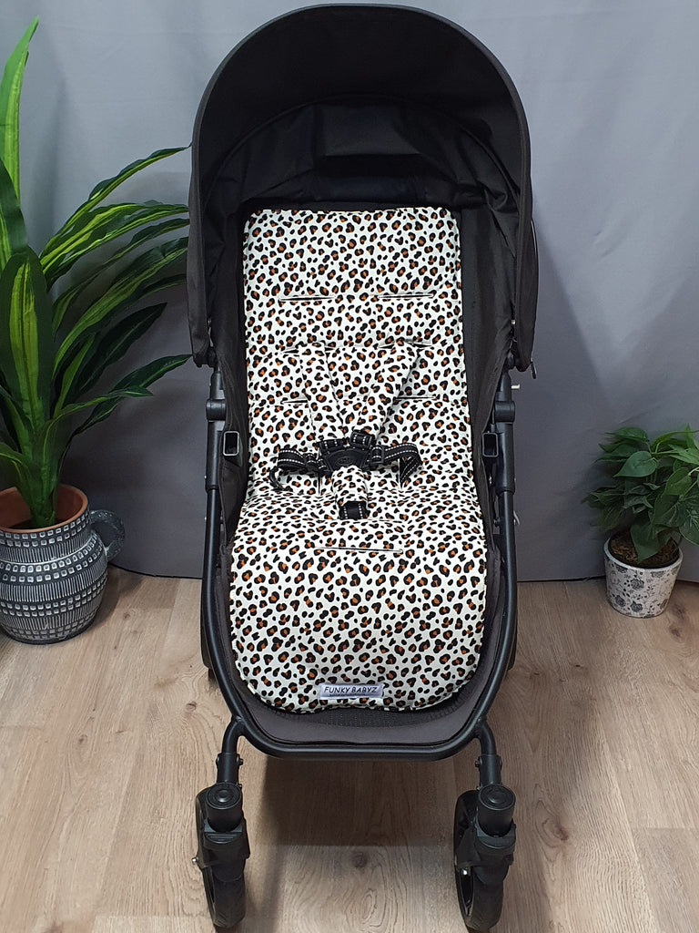 Pram liner set universal,100% cotton-Wild leopard