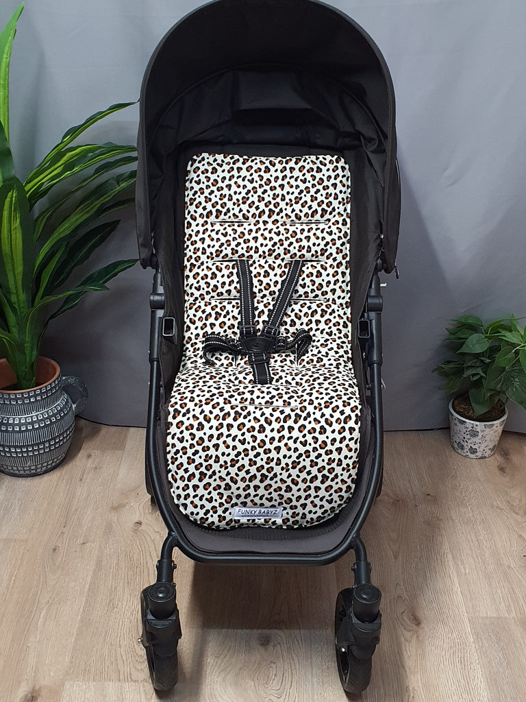 Pram/stroller seat liner-Wild leopard spots