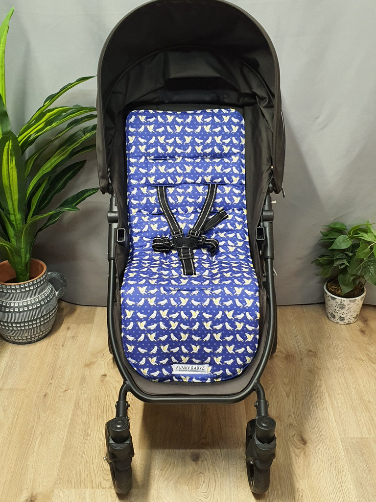 Pram liner set universal,100% cotton-On the farm,cockatoo