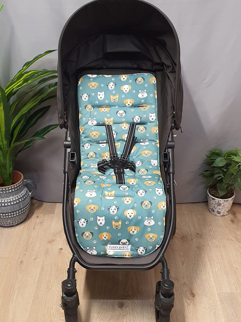 Pram/stroller seat liner-Cute puppy dogs