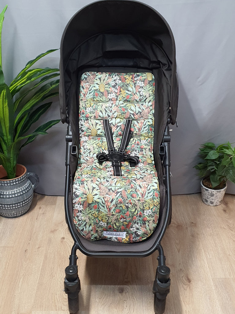 Pram/stroller seat liner-Stunning Australian wildflowers-medium size only