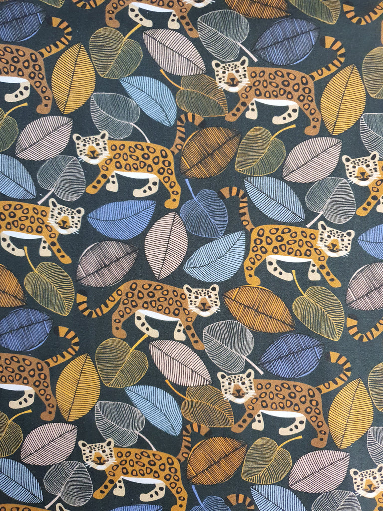 Pram/stroller seat liner-Leopard,leaves