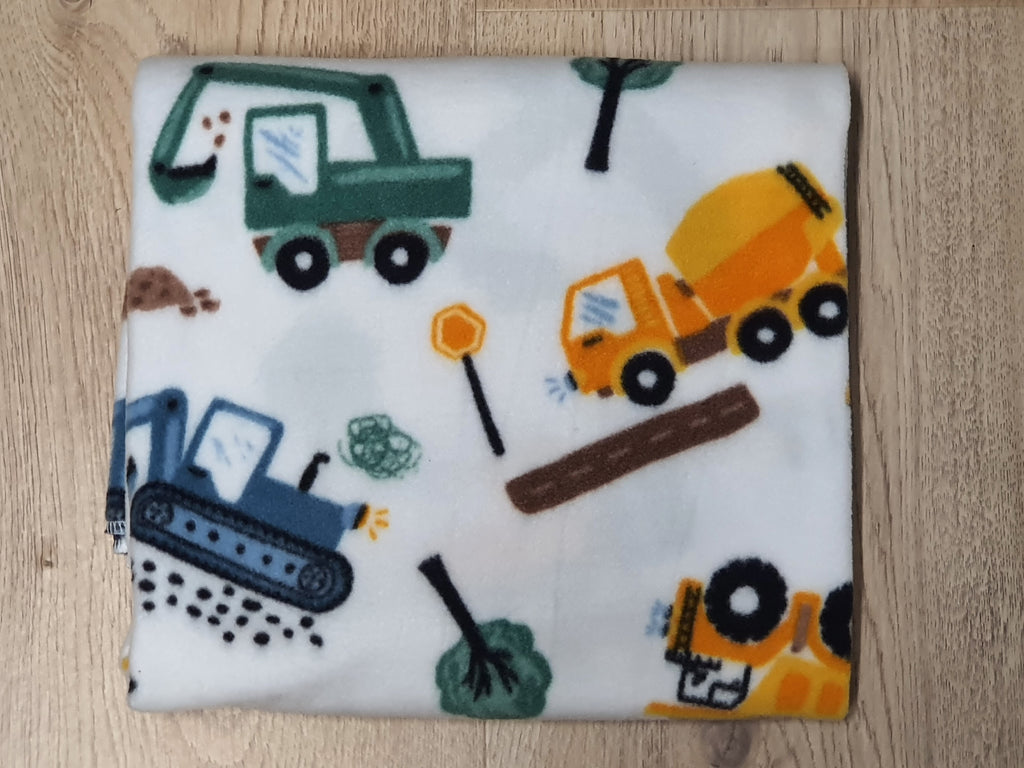 Soft Fleecy Blanket-Construction trucks