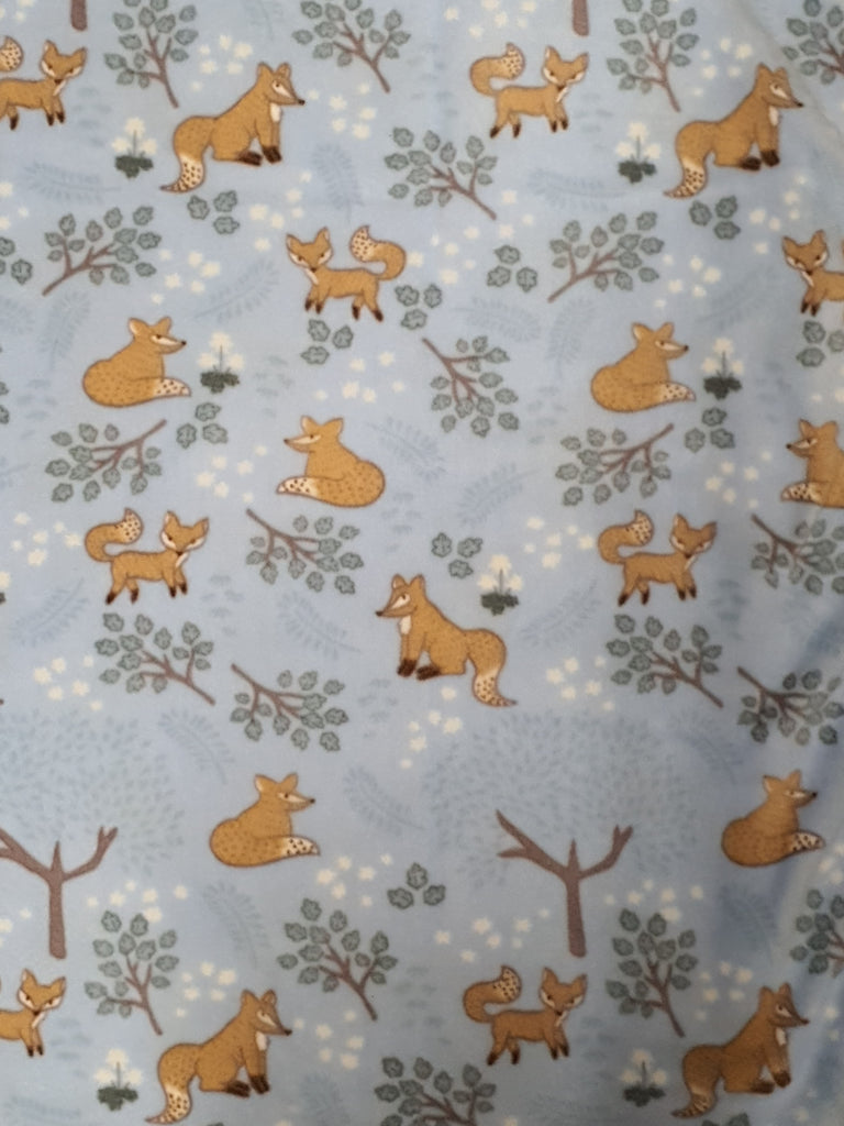 Soft Fleecy Blanket-Winter snowflake fox