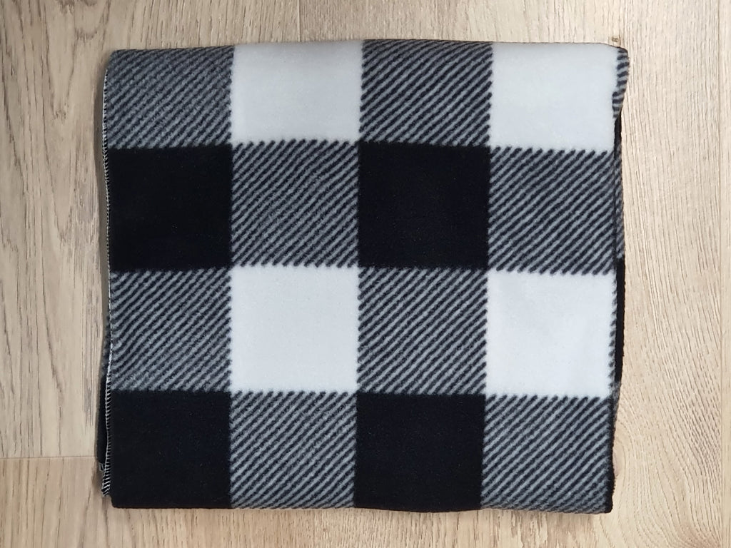 Soft Fleecy Blanket-Black gingham