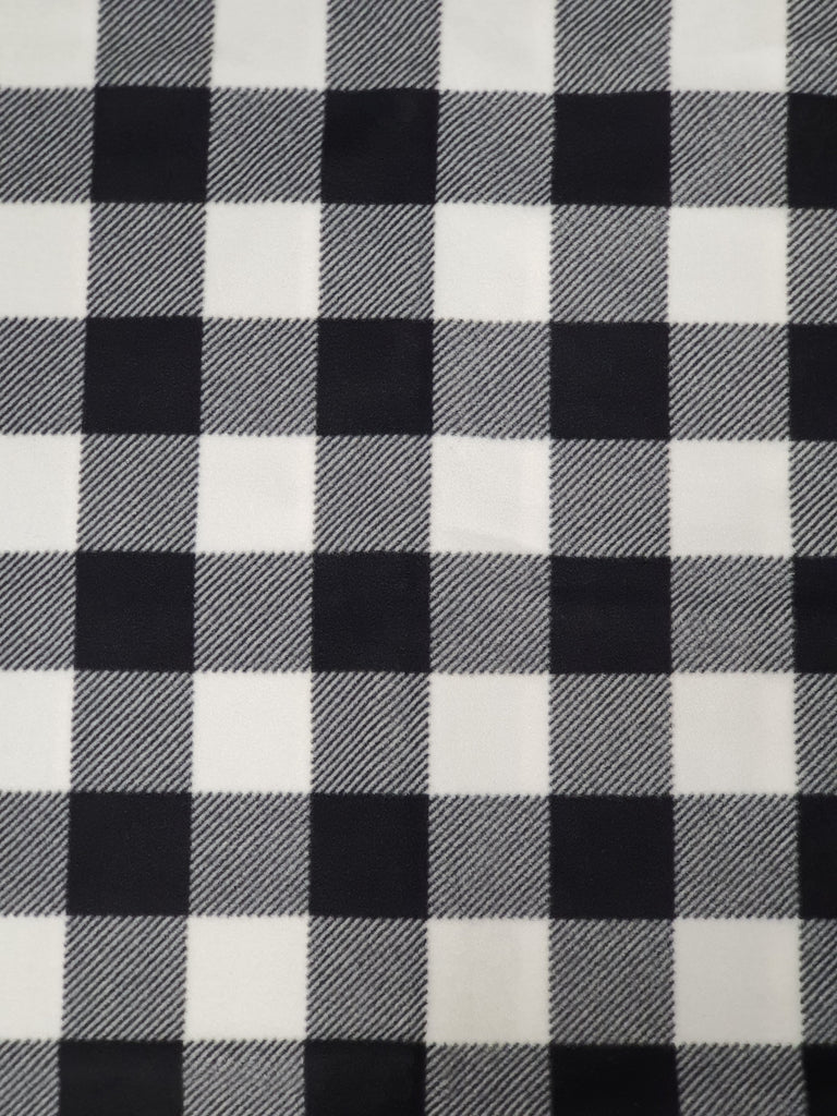 Soft Fleecy Blanket-Black gingham