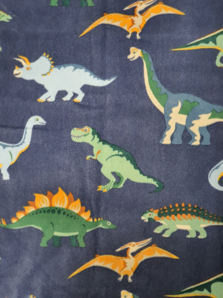 Soft Fleecy Blanket-Blue dinosaurs