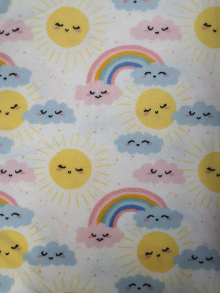 Soft Fleecy Blanket-Pastel rainbows