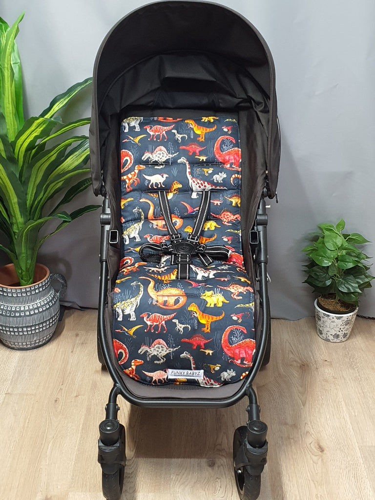 Pram/stroller seat liner-Land of the dinosaurs