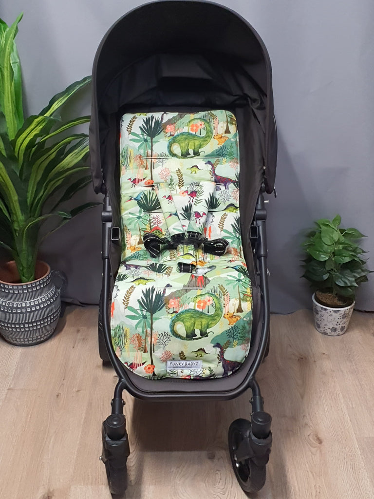 Pram/stroller seat liner-Dinosaurs,eruption