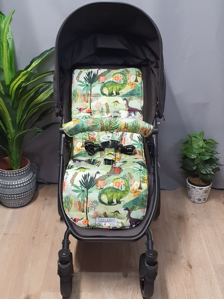 Pram/stroller seat liner-Dinosaurs,eruption