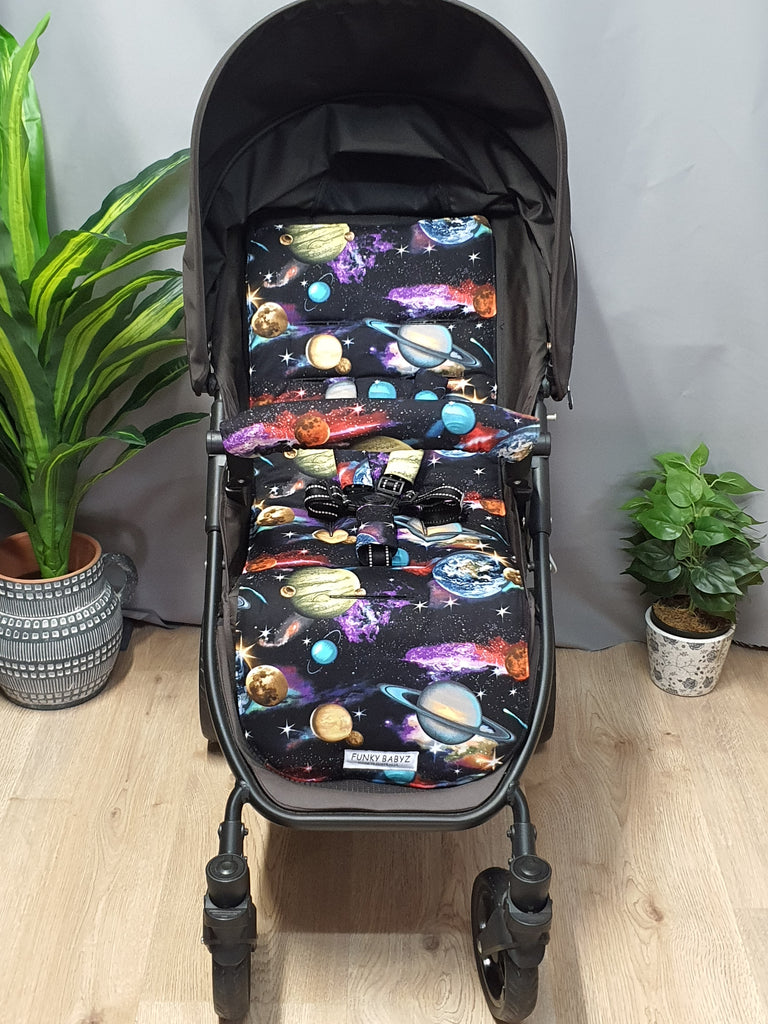 Pram/stroller seat liner-Planets in space-Last one**Medium size**