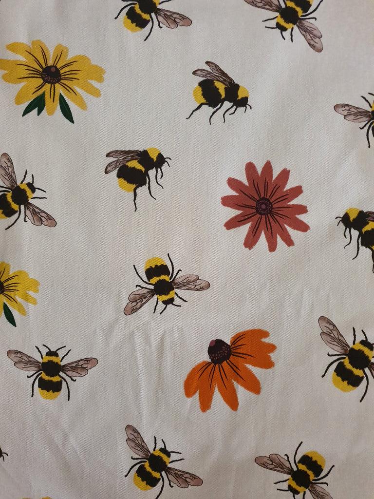 Pram/stroller seat liner-Busy bee,flowers