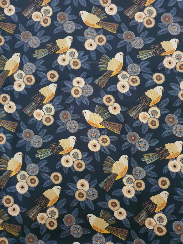 Pram/stroller seat liner-Australian golden birds
