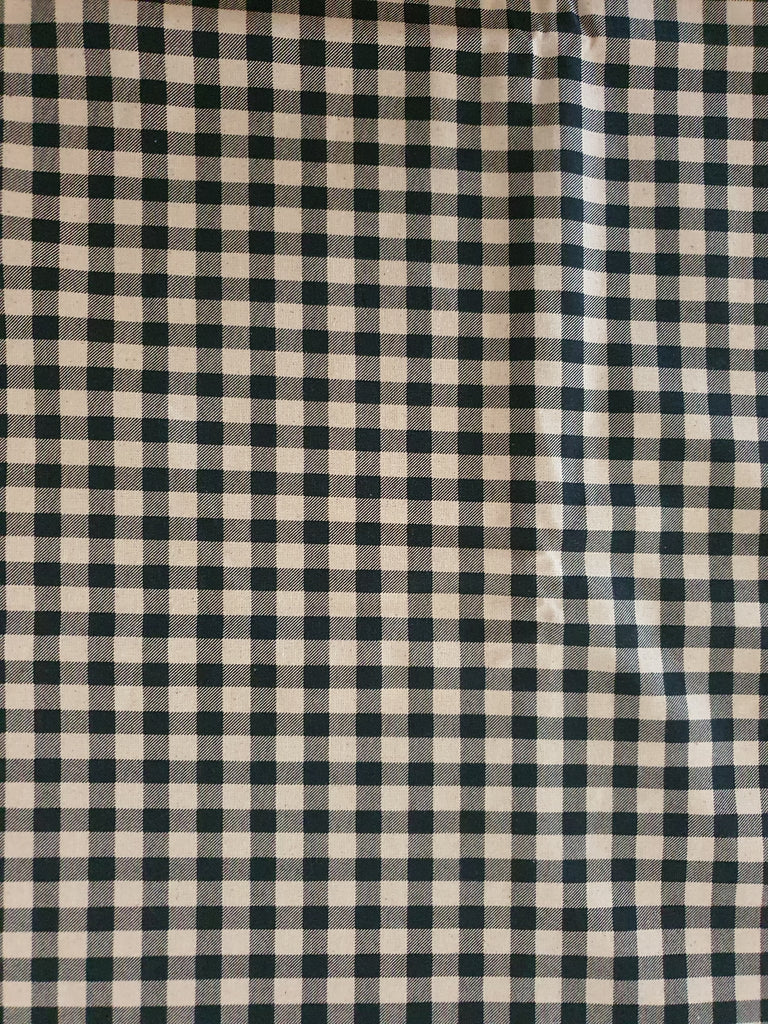 Pram/stroller bassinet liner-Organic gingham,black