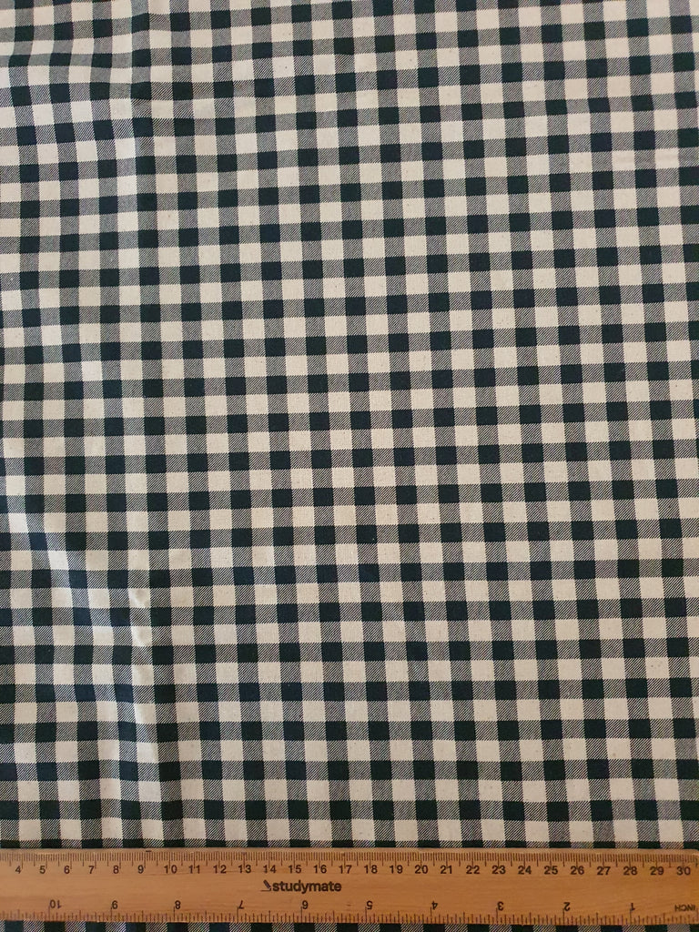 Pram/stroller seat liner-Black gingham,small square organic