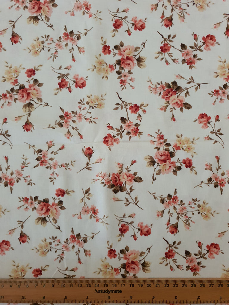 Pram/stroller seat liner-Petite pink flowers bouquet