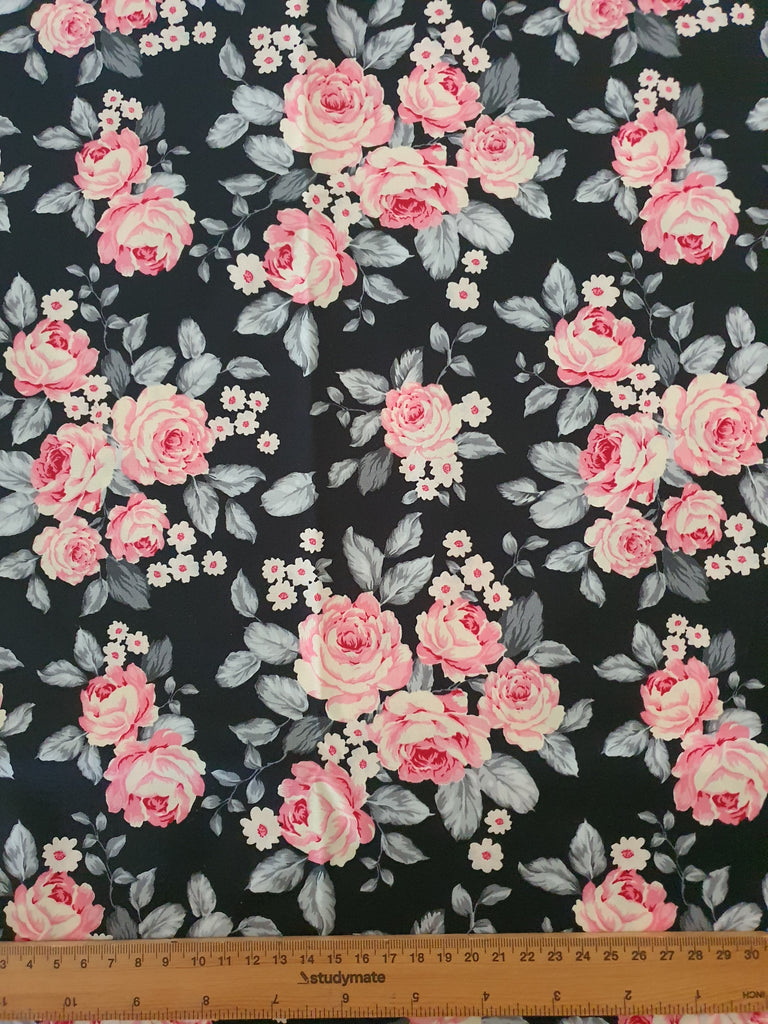 Pram/stroller seat liner-Pink rose bouquets