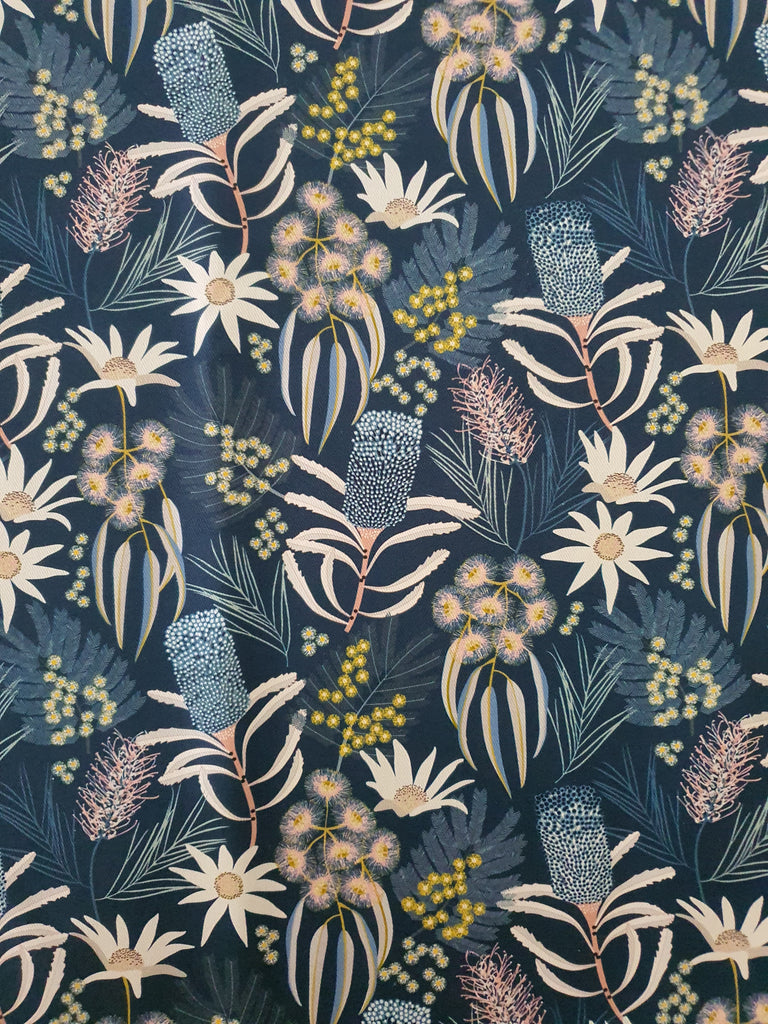 Pram/stroller seat liner-Small moonlight floral