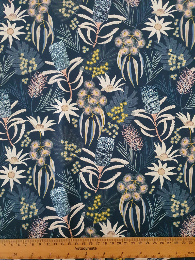 Pram/stroller seat liner-Small moonlight floral