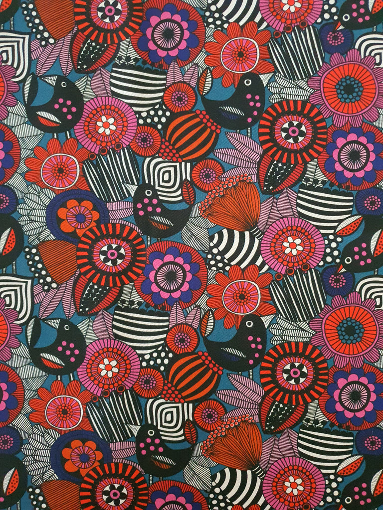Pram/stroller seat liner-Scandi birds