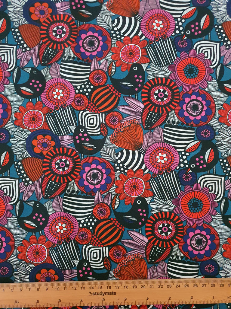 Pram/stroller seat liner-Scandi birds
