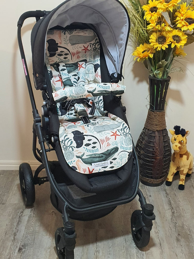 Pram/stroller seat liner-Sea sounds