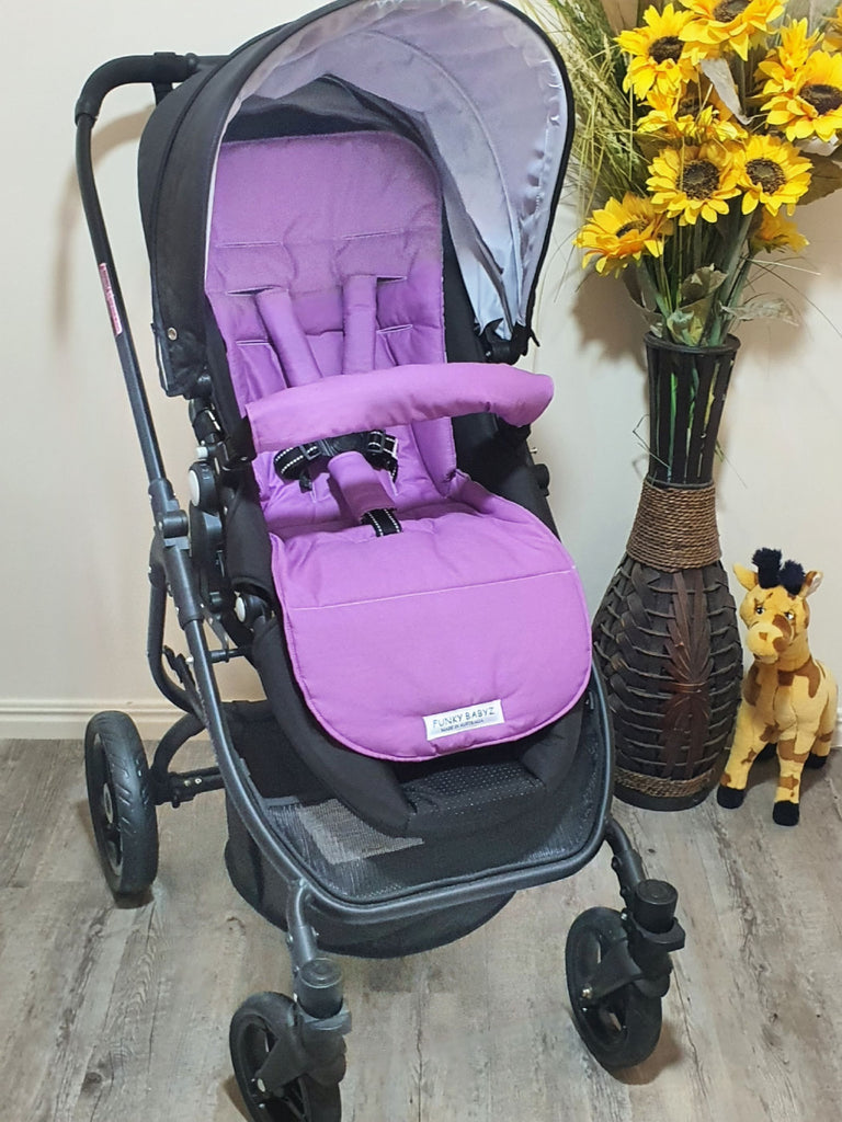 Pram/stroller seat liner-Pretty pansies