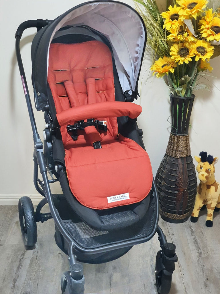 Pram/stroller seat liner-Rustic sunflowers