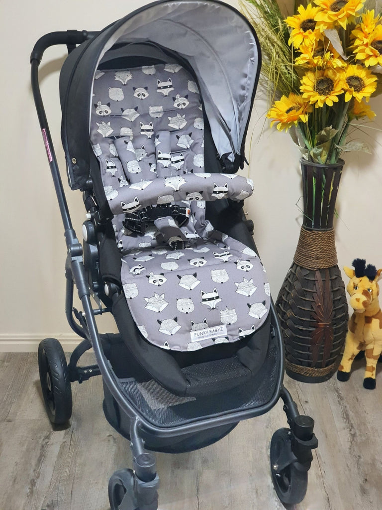 Pram/stroller seat liner-Tribal animals