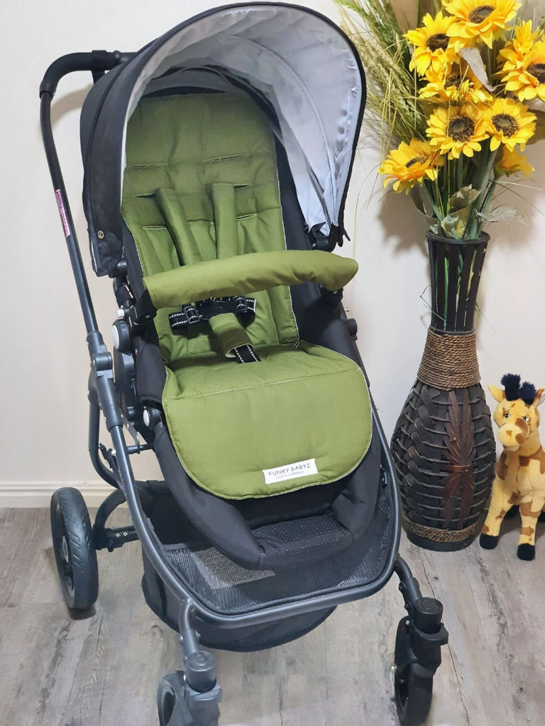 Pram/stroller seat liner-Indigenous art,budgerigar dreaming