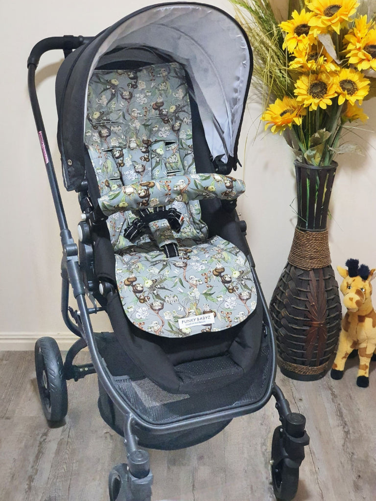 Pram/stroller seat liner-Australian gumnut babies,high in the trees