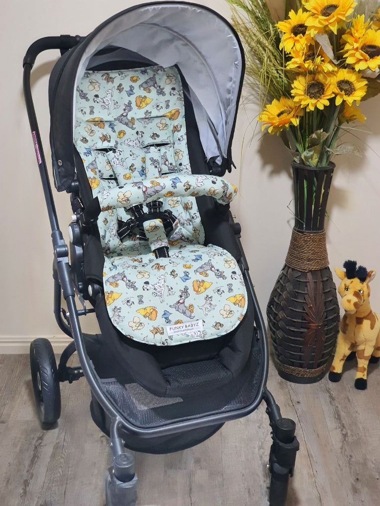 Pram/stroller seat liner-Famous dogs