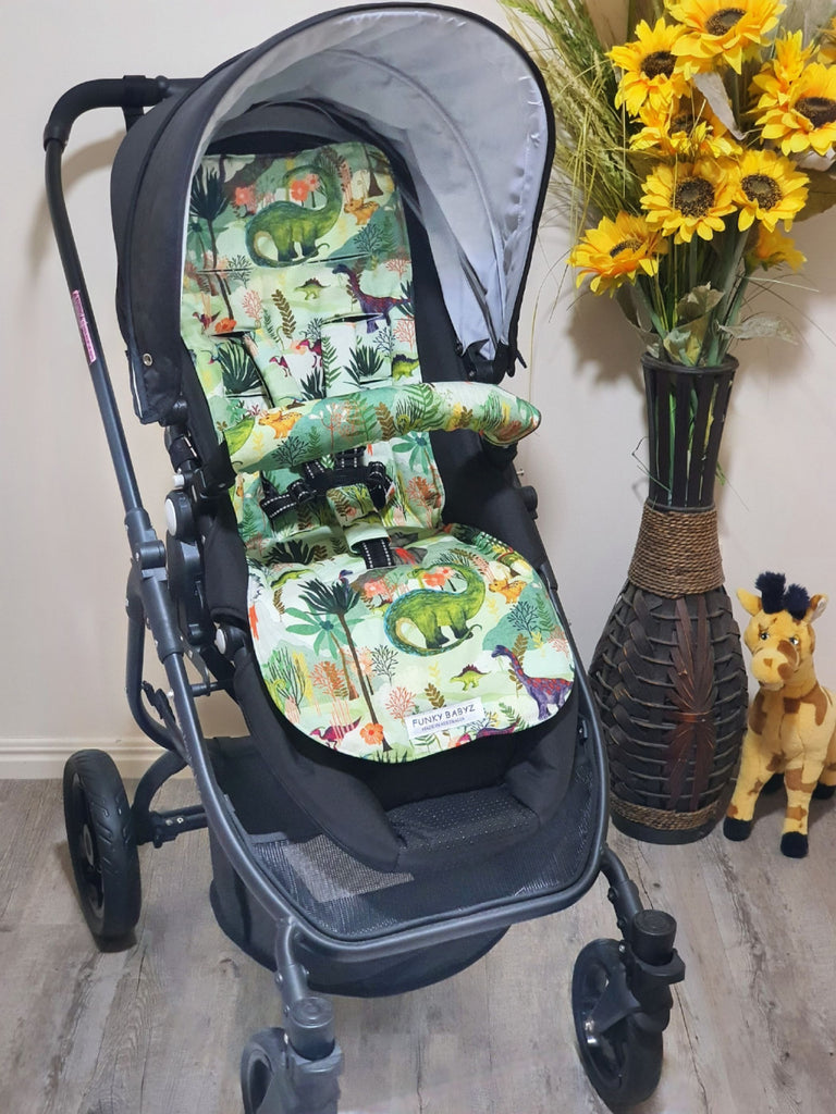Pram/stroller seat liner-Dinosaur eruption