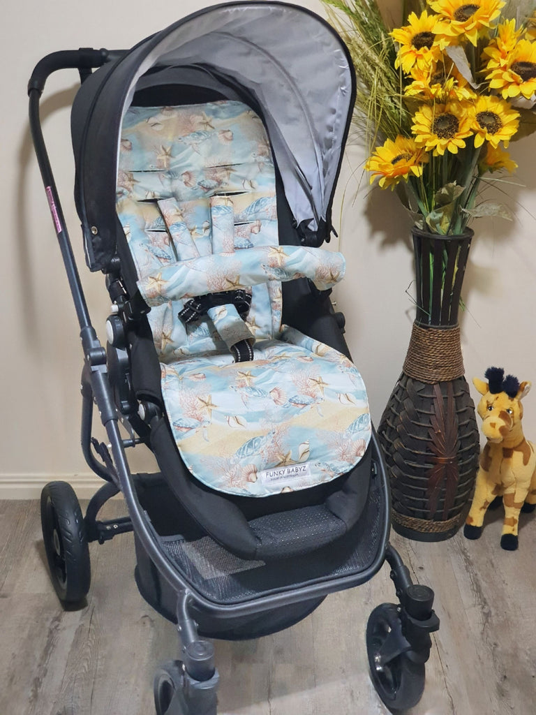 Pram/stroller seat liner-Ocean oasis