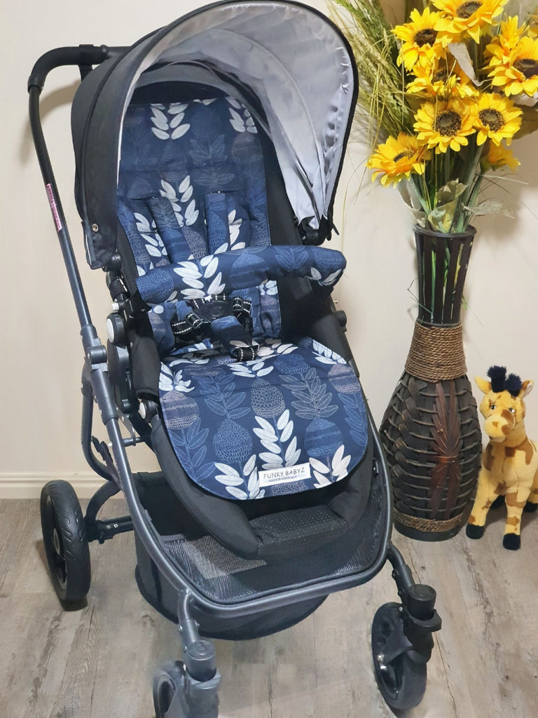 Pram/stroller seat liner-Australian protea flower stems