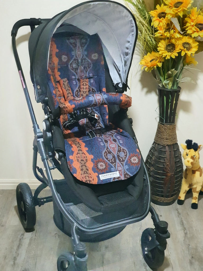 Pram/stroller seat liner-Indigenous art,firewater dreaming