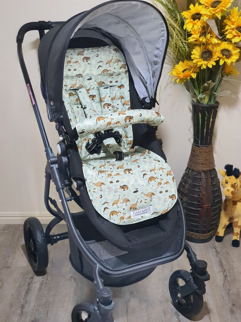Pram/stroller seat liner-All Australian animals