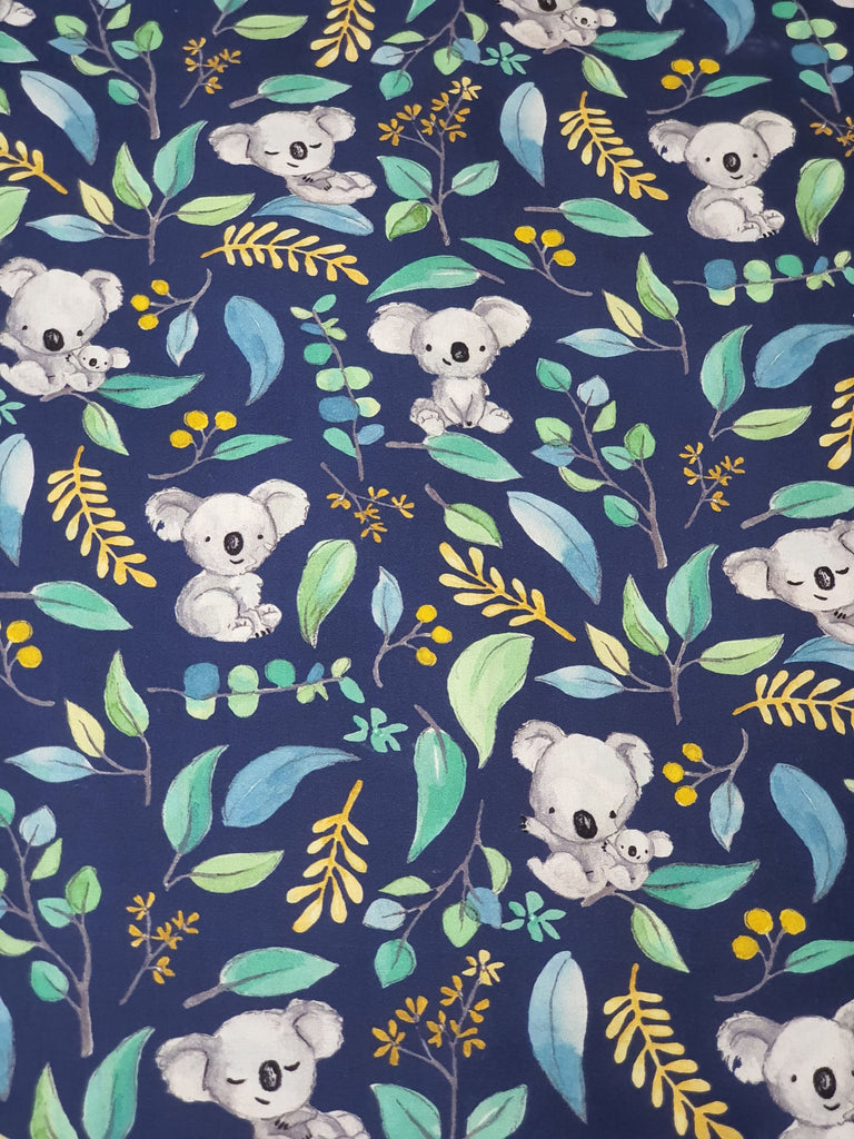 Pram/stroller seat liner-Australian koalas,blue