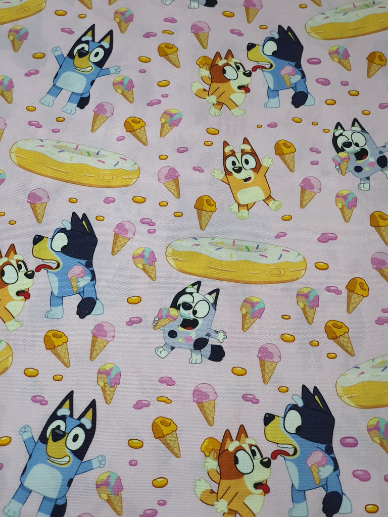 Pram/stroller seat liner-Australian bluey dog,ice creams