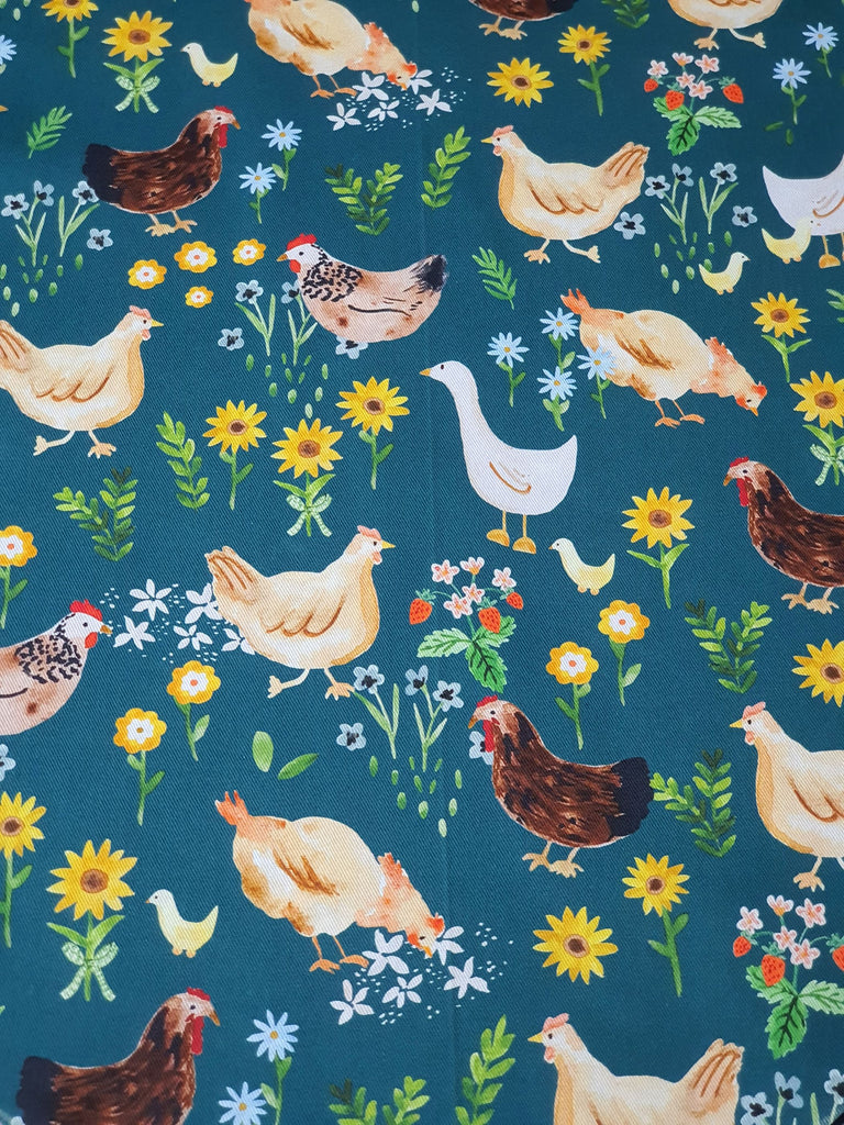 Pram/stroller seat liner-Chicken field